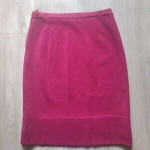 Gimbles Made In Italy 1940s Sz 10 Pink Wool Skirt Vintage